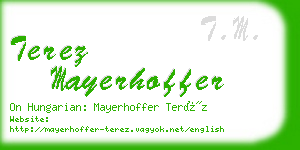terez mayerhoffer business card